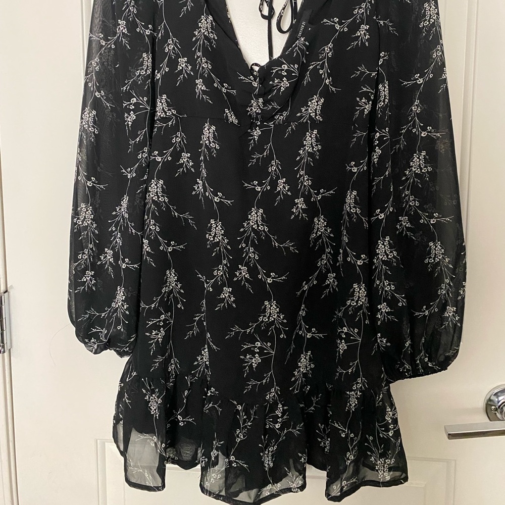 Black Flowy Date Night Dress